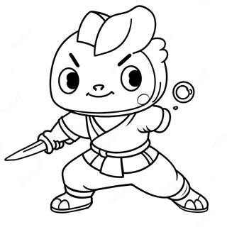 Раскраска Гютаро В Бою 56054-44342