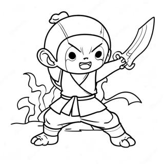 Раскраска Гютаро В Бою 56054-44344