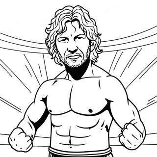 Kenny Omega In Actie Kleurplaat 56414-44638