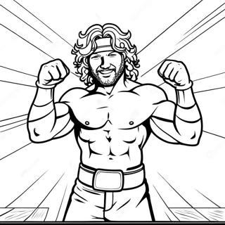 Kenny Omega In Actie Kleurplaat 56414-44639