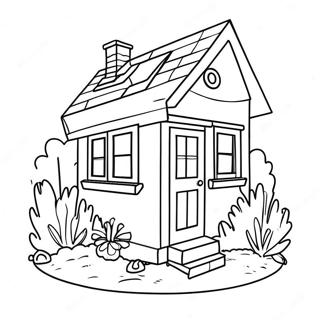Página Para Colorear Casa Pequeña Acogedora 56934-45034