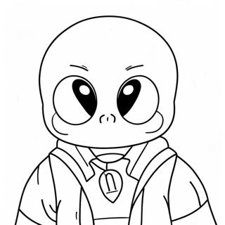 Error Sans Mit Leuchtenden Augen Ausmalbild 56984-45081