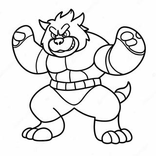 Incineroar Dynamisk Actionpose Farvelægningsside 57204-45260