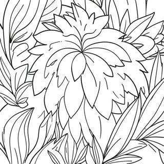 Kabartmalı Yeşil Çalı Boyama Sayfası 57254-45301