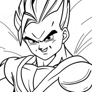 Gohan Super Saiyan 2 Intensiver Kampf Ausmalbild 57474-45482