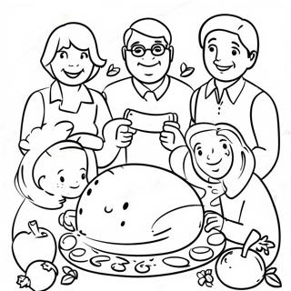 Ailem İçin Minnettarım Boyama Sayfası 5750-4576