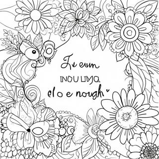 Yeterim İlham Verici Sözler Boyama Sayfası 57684-45644