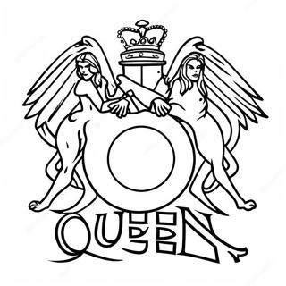 Queen Band Logo Farvelægningsside 58283-46105