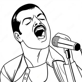 Freddie Mercury Syngende Farvelægningsside 58284-46115