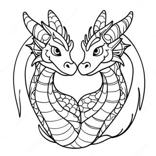 Two Headed Dragon Coloring Page 58403-46214