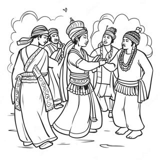 Kulturelle Feier Ausmalbild 5871-4687