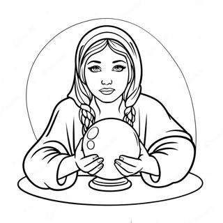 Mistyczna Kolorowanka Wróżki Z Kryształową Kulą 58914-46615