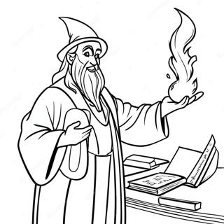 Hogwarts Legacy Wizard Casting Spell Coloring Page 61504-48714