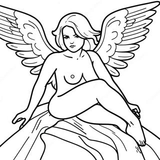 Pagina Da Colorare Di Angelo Caduto Gotico 63953-50600