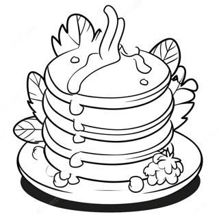 Página Para Colorir De Panquecas Fofas Com Frutas Vermelhas 6401-5103