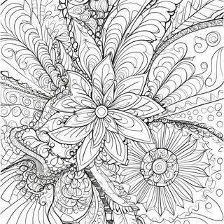 Monimutkaiset Fraktaalikuviot Värityssivu 64364-50932