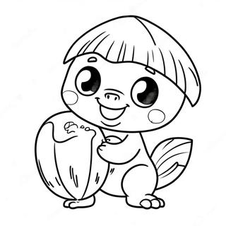 Sød Kakamora Med Kokosnød Malebog 66054-52287