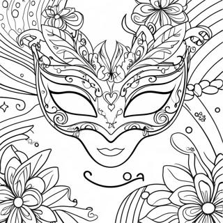 मास्करेड मास्क रंग भरने वाला पृष्ठ 66934-52964