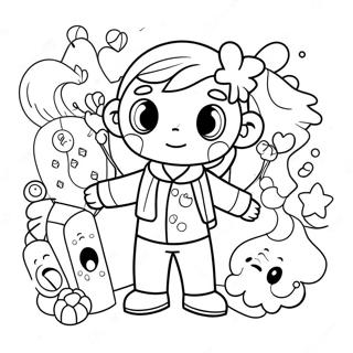 Roliga Kidadl Karaktärer Färgläggningssida 68115-53909