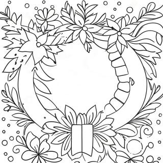Festlig Julkrans Färgläggningssida 6811-5448