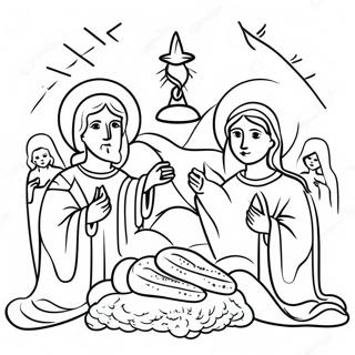 Fargerik Hellige Treenighet Illustrasjon Fargeleggingsark 68315-54072