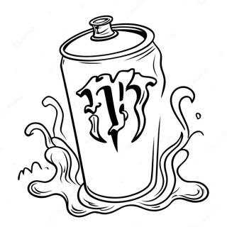 Page À Colorier D'une Canette De Boisson Monster Energy Cool 68535-54240