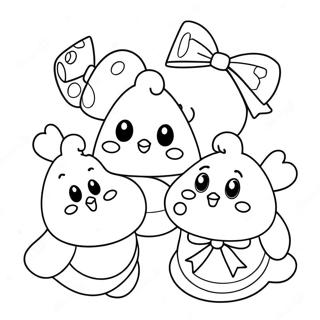 Söta Peeps Med Rosetter Målarbild 68575-54285