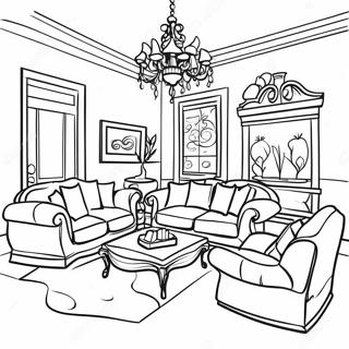 Pagina Da Colorare Del Design D'interni 6930-5510