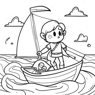 لينك يبحر في المحيط صفحة تلوين 70275-55681