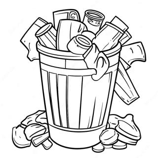 Vies Garbage Pail Kleurplaat 70395-55729