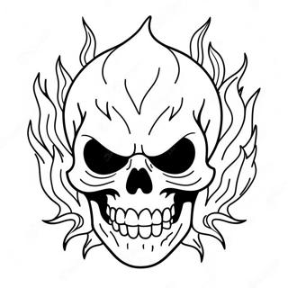 Page À Colorier Crâne Flamboyant En Colère 70405-55726