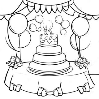 หน้าระบายสีการตกแต่งงานเลี้ยงอายุ 16 ปีที่สง่างาม 71145-56340