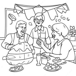 즐거운 은퇴 파티 색칠 공부 페이지 72075-57054