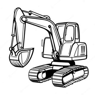 Page À Colorier D'une Excavatrice Creusant Profondément 72235-57193