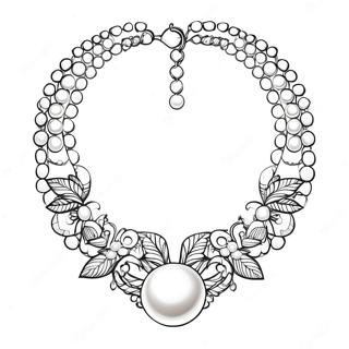 Shiny Pearl Necklace Coloring Page 72425-57337