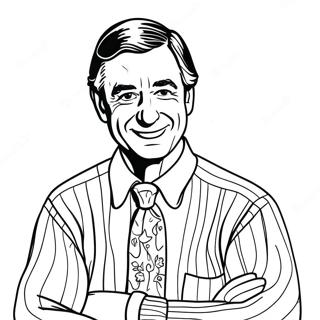 Vänliga Mr. Rogers Färgläggningssida 72565-57455