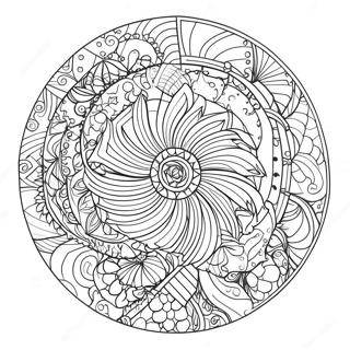 Раскраска Цветных Узоров Вертушек 73134-57904