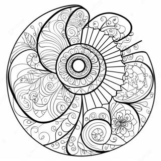 Раскраска Спиральных Дизайнов Вертушек 73135-57911