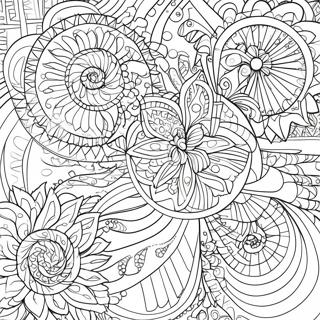 Раскраска Спиральных Дизайнов Вертушек 73135-57912