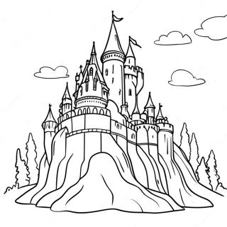 Page À Colorier De La Majestueuse Tour De Château 73195-57976