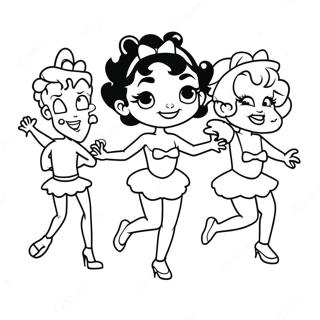 Betty Boop Tanzt Mit Freunden Ausmalbild 731-585