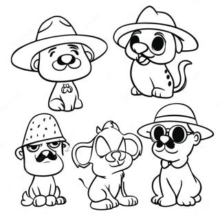 Renkli İspanyolca Karakterler Boyama Sayfası 73305-58041