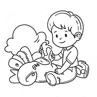 Child Performing Cpr Coloring Page 73495-58191
