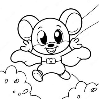 Pagini De Colorat Cu Aventura Zburătoare A Șoarecelui Puternic 73505-58213