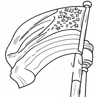 Kleurrijke Amerikaanse Vlag Kleurplaat 8091-6446