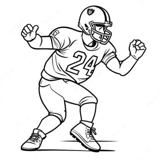 Raiders Speler In Actie Kleurplaat 8161-6506