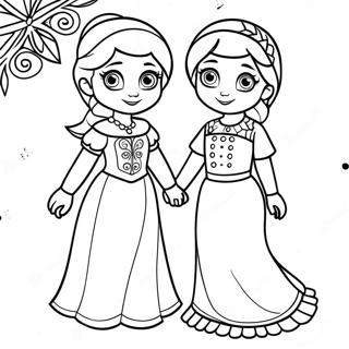 Elsa Og Anna I Festlige Outfits Malebog 8281-6590