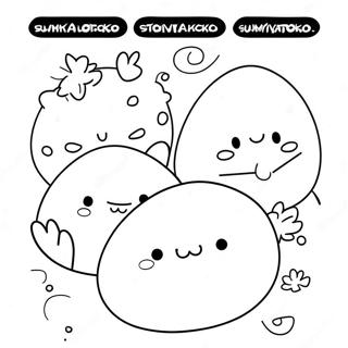 Page À Colorier De Personnages Mignons De Sumikko Gurashi 8951-7112