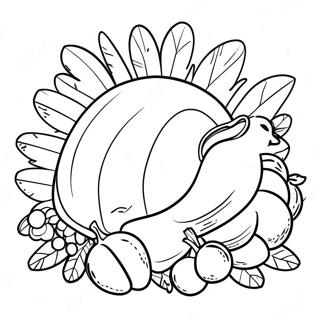 Kiitospäivän Koristeellinen Sato Värityssivu 9231-7343