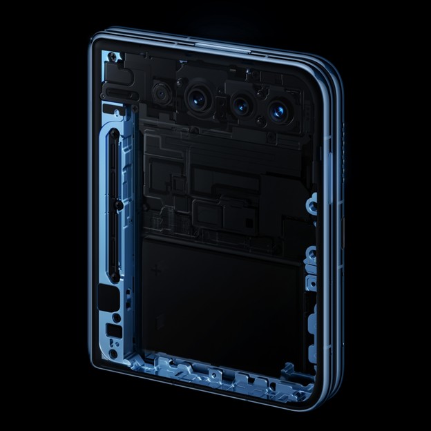 HUAWEI Pura X 通信结构图,展示灵犀通信
